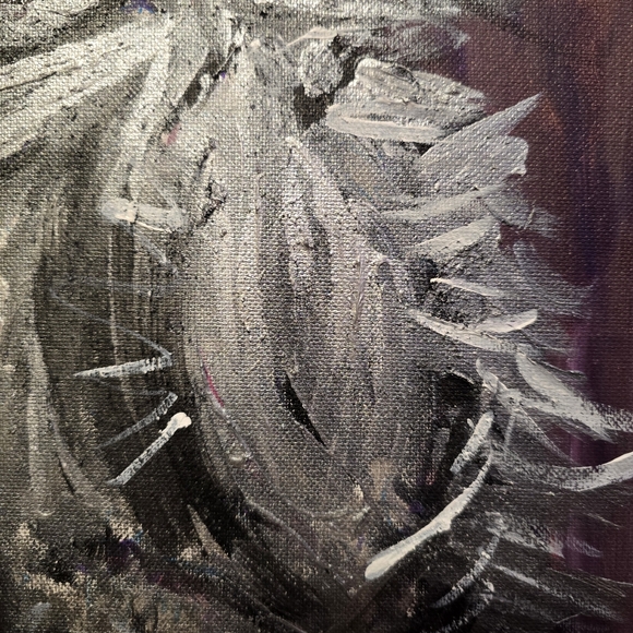 HANDCRAFTED Abstract Cat Painting HANDPAINTED Alien Artwork HANDMADE Wall Decor - Picture 10 of 17